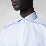 XACUS Travel Tailor Fit light blue shirt