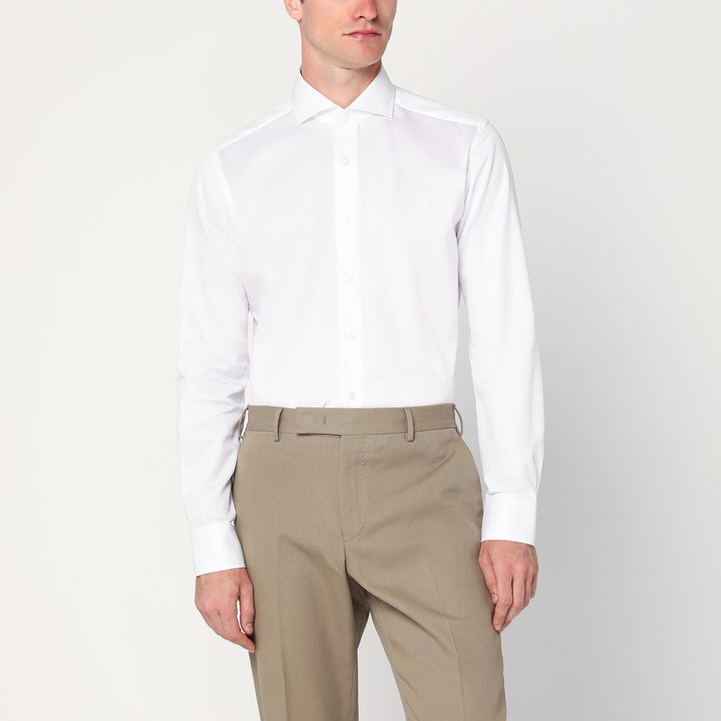 XACUS White Travel cotton shirt