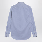 XACUS Small striped light blue cotton Travel shirt