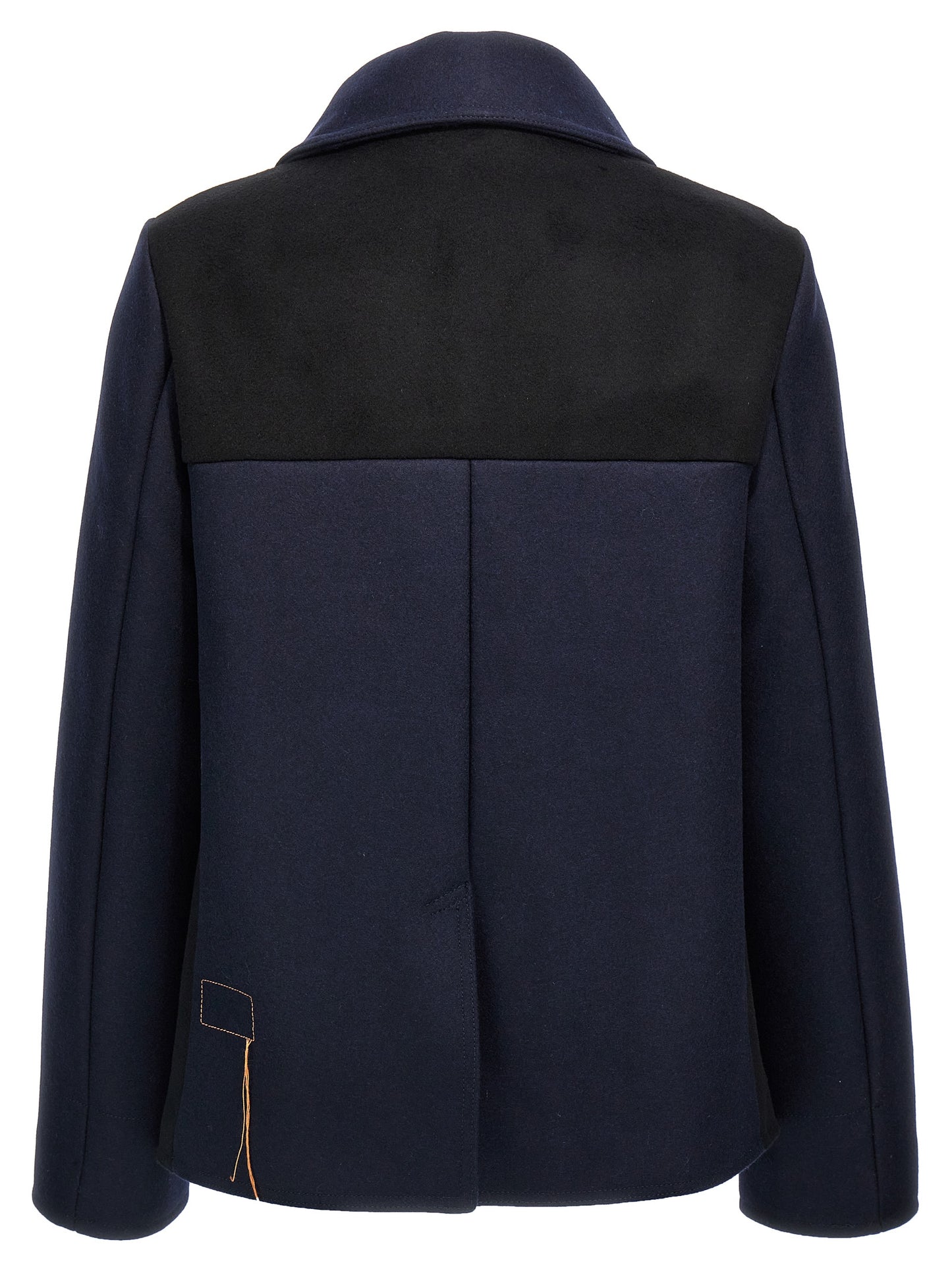Fortela Frida Coat — Two‑Tone Wool Wrap Coat