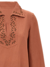 Fortela Genevieve Dress — Bordeaux Cotton Dress