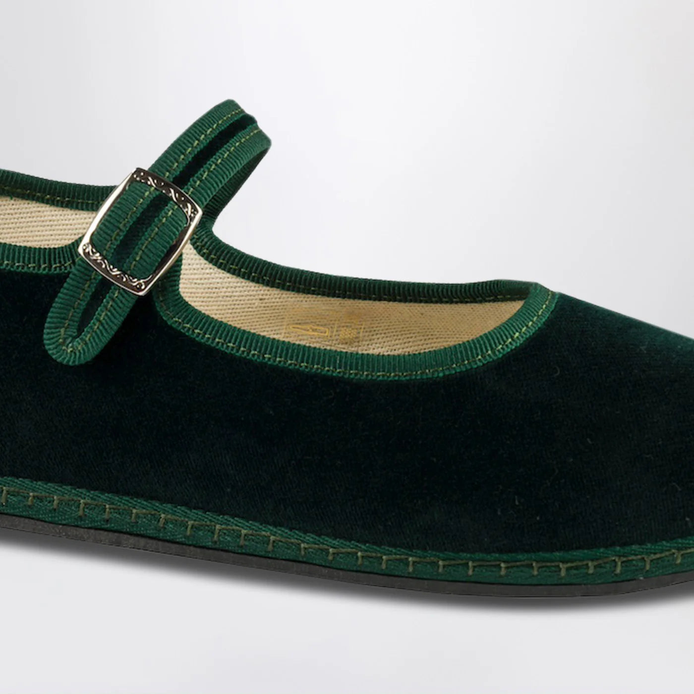 ViBi VENEZiA Mary Jane in Laguna green velvet