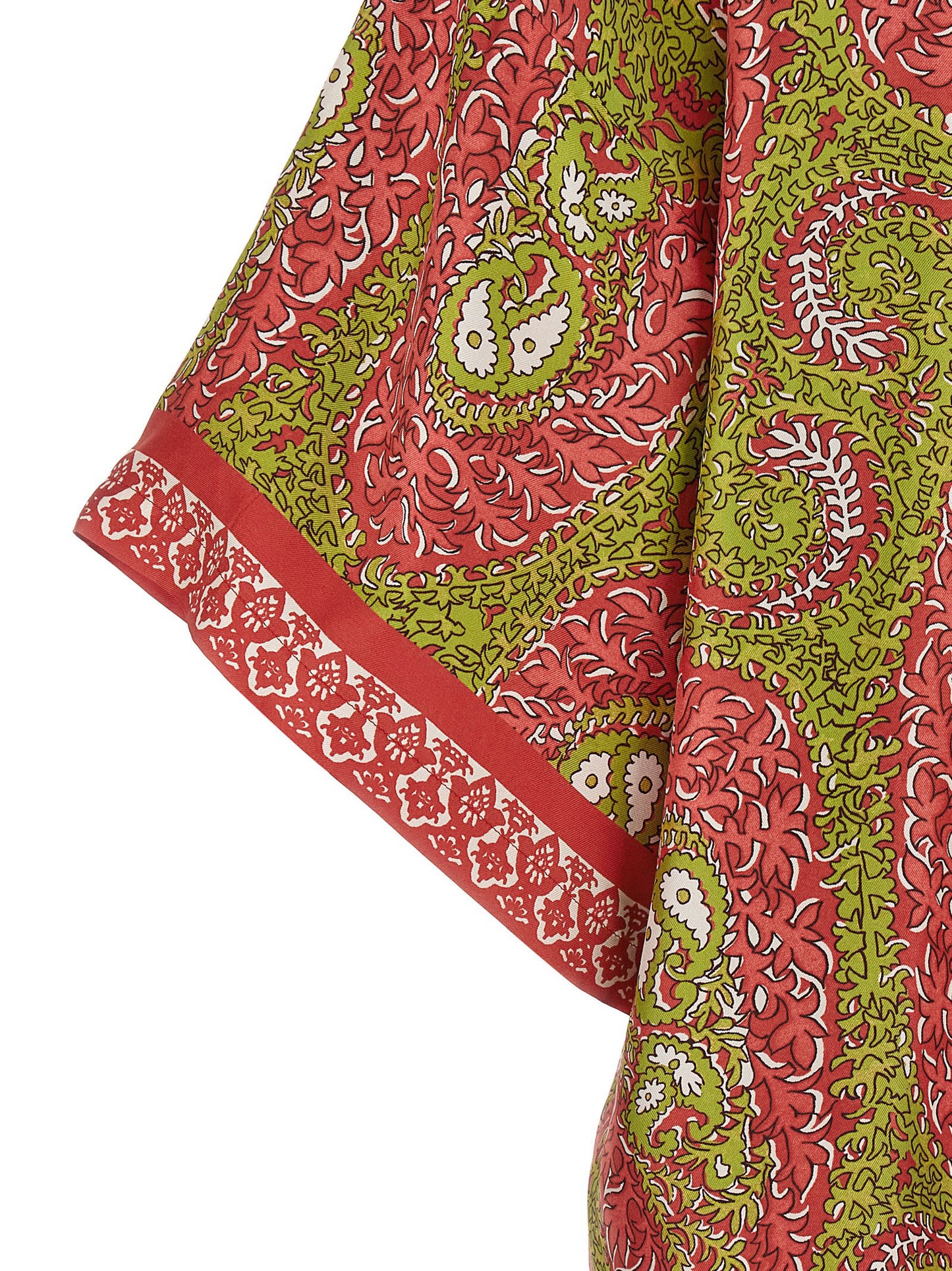 Etro Kesa Paisley Foliage Knitwear — Silk Kimono Sweater