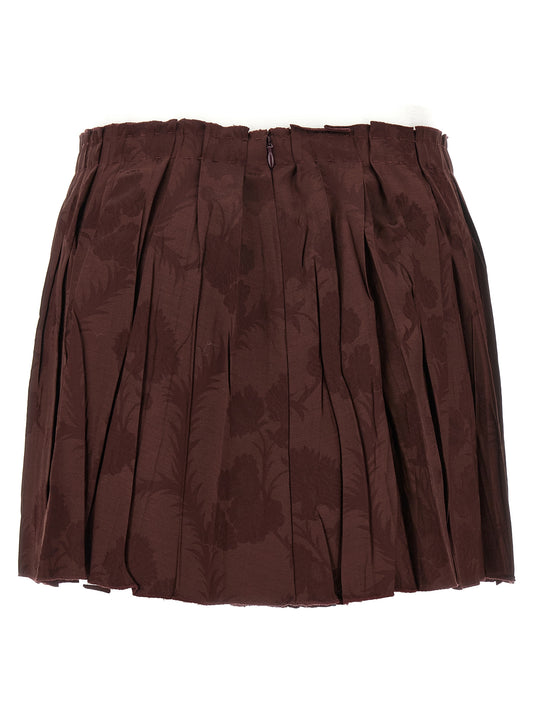 Etro Jacquard Floral Skirt — Mini Bordeaux Skirts
