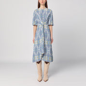 Etro flared midi dress in viscose with multi-coloured print