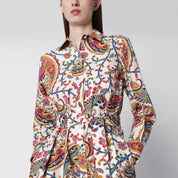ETRO Midi cotton dress with paisley print