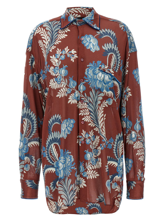 Etro Floral Foliage Shirt — Women's Oversized Shirt