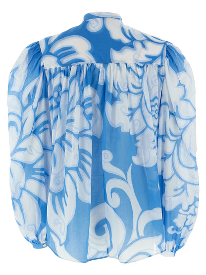Etro Floral Shirt — Light Blue Cotton Shirt