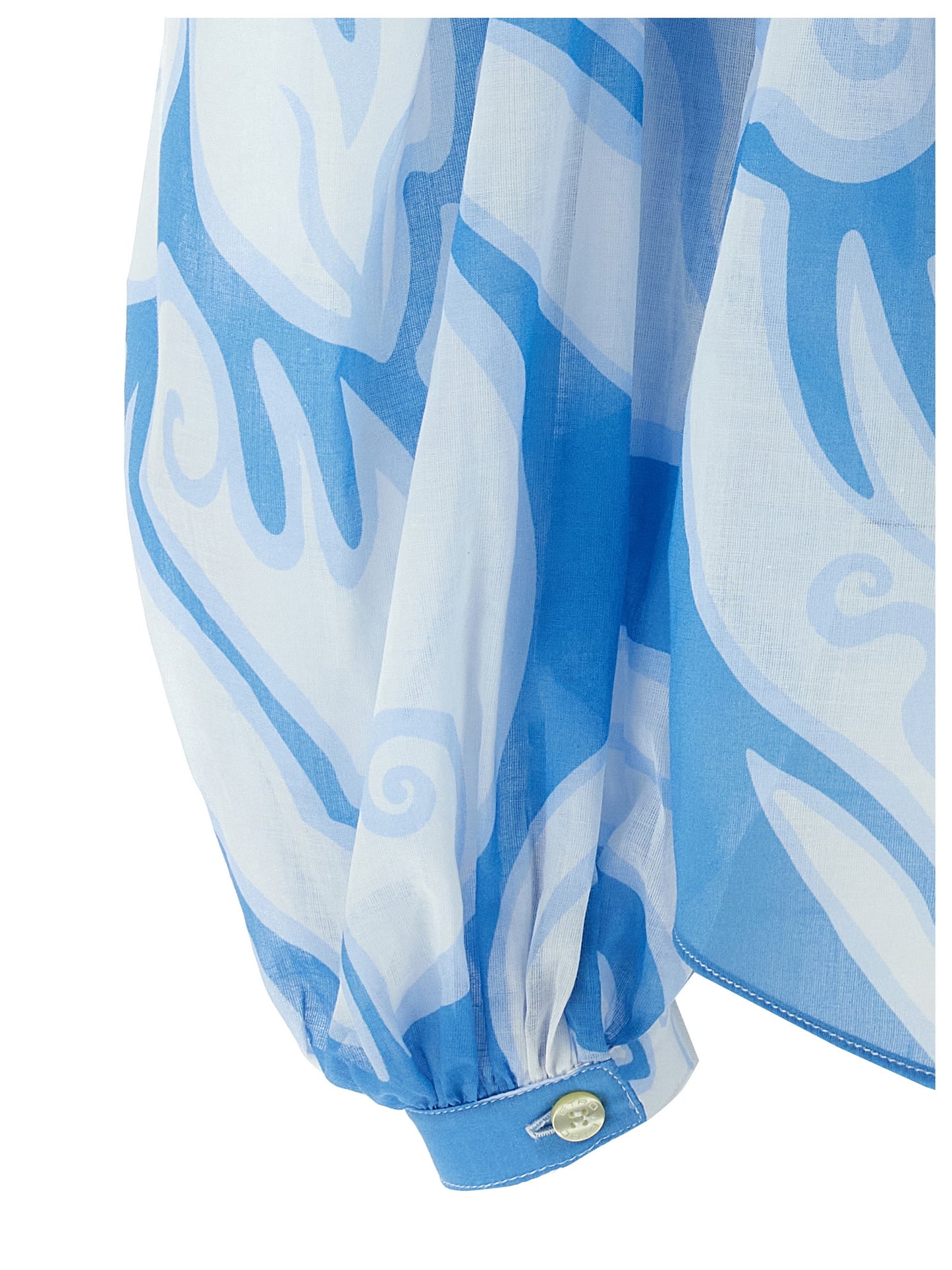 Etro Floral Shirt — Light Blue Cotton Shirt