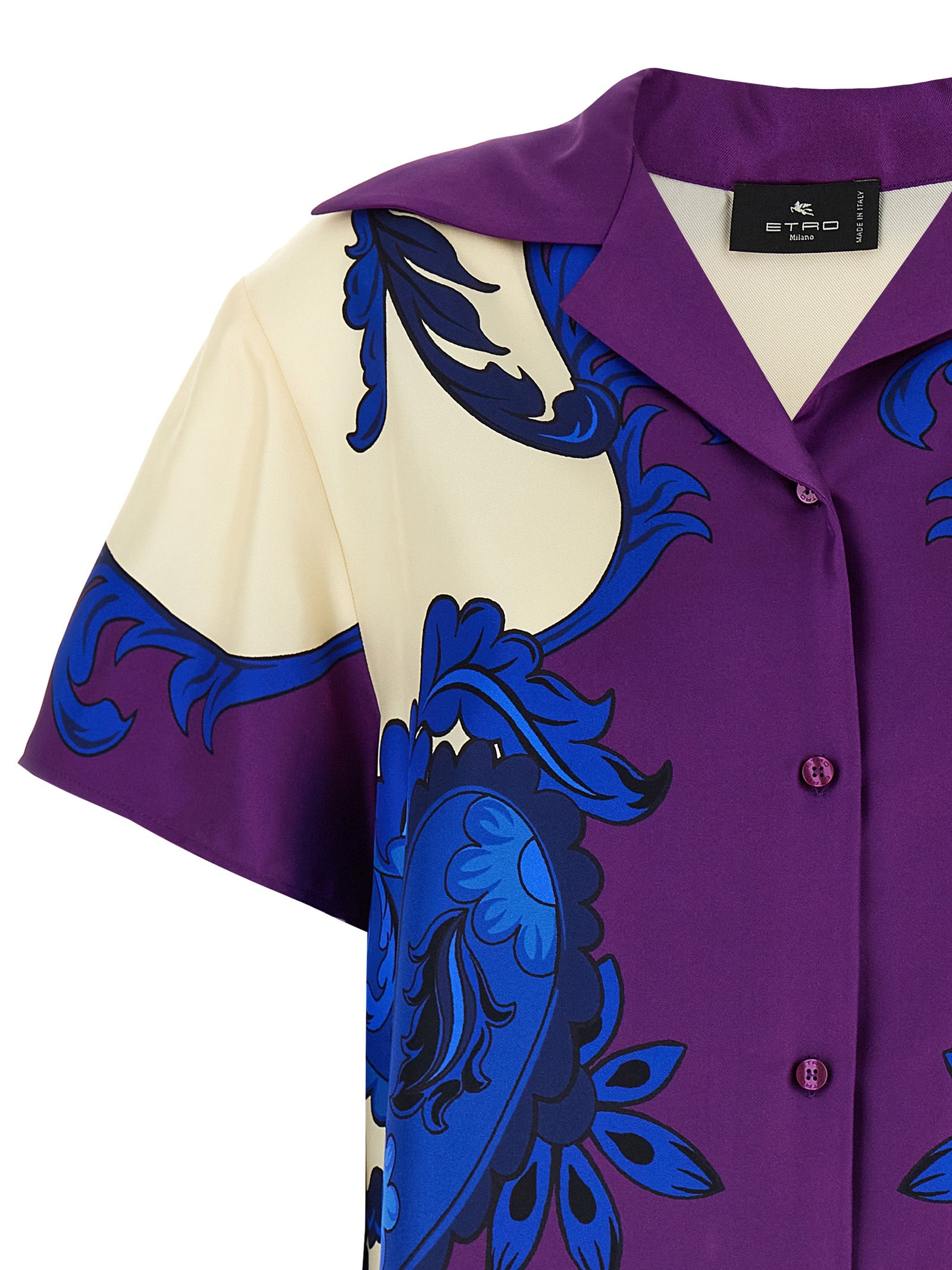 Etro Paisley Maxi Shirt — Silk Oversized Crop Shirt