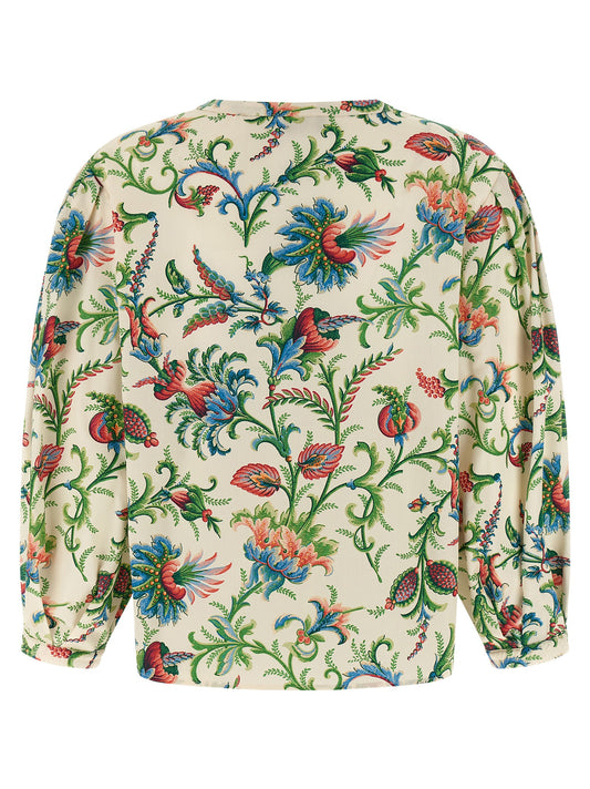 Etro Floral Cotton Blouse — Women’s Boxy Shirt