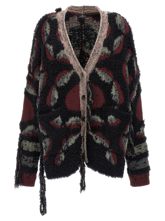 Etro Fringed Oversized Cardigan — Knitwear for Women
