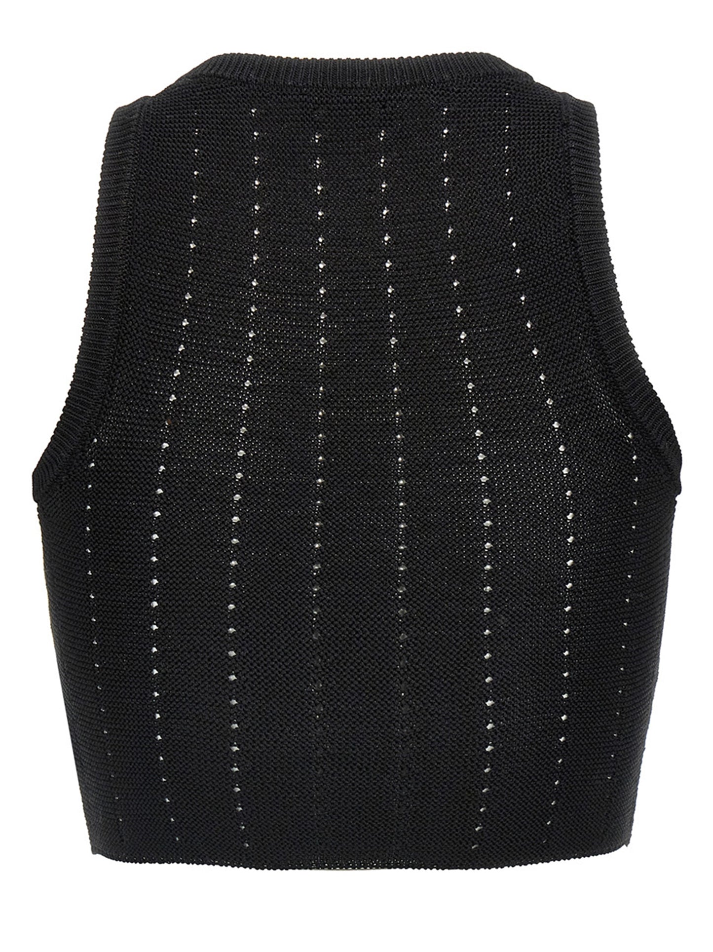 Etro Black Crop Top - Slim Fit Cotton Knit