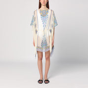 ETRO Short printed silk caftan