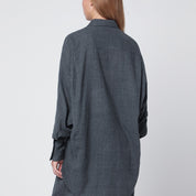 Chemise Georgia gris foncé mélangé avec écharpe