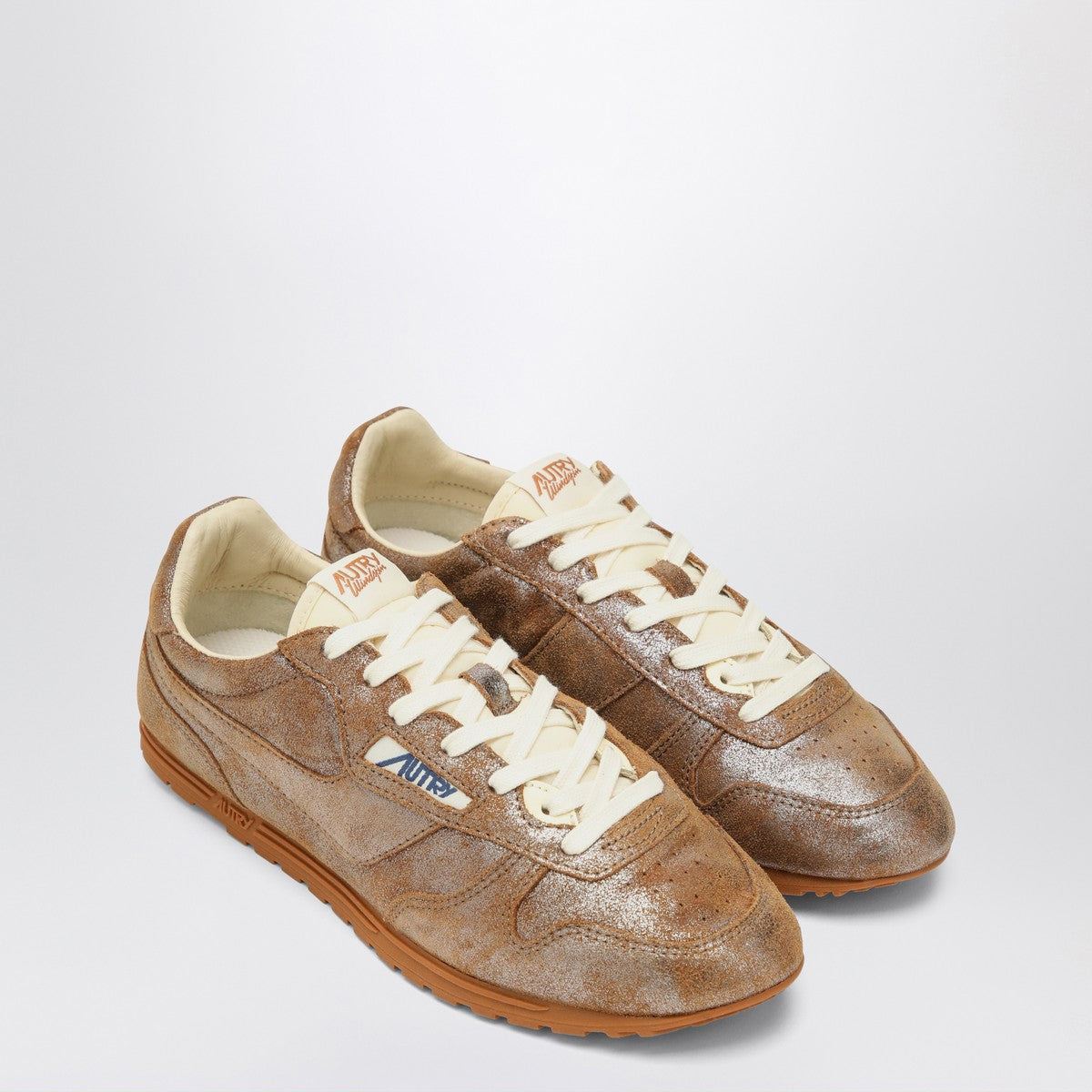 Autry Brown/metallic ivory Windspin sneaker