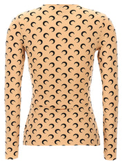 Marine Serre Moon Printed Jersey Top — Womens Topwear