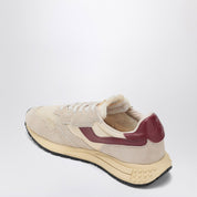 Autry Sneakers Reelwind Low ecrù bordeaux leather