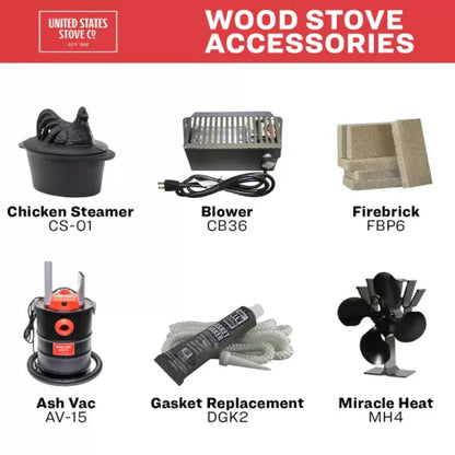 US Stove 900 Sq. Ft. Cast Iron Log Wood Stove - SKU_1769012516208_46