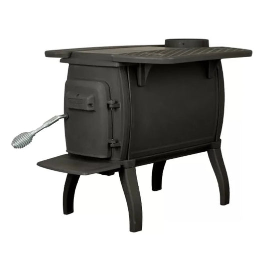 US Stove US1261E-KIT Cast Iron Log Wood Stove and Dual Side Table Set - SKU_1769011737209_806