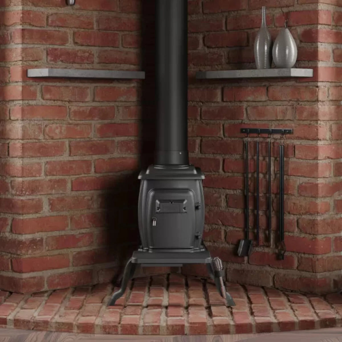 US Stove 900 Sq. Ft. Cast Iron Log Wood Stove - SKU_1769012516208_46