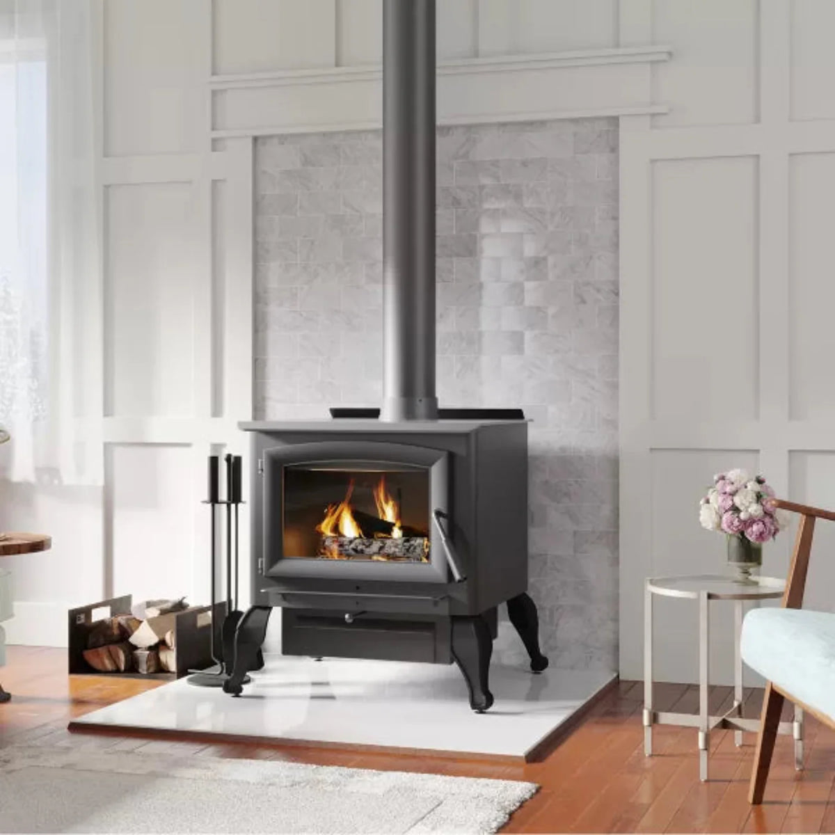 US Stove 2,000 Sq. Ft. Pedestal Wood Stove - SKU_1769009027750_987