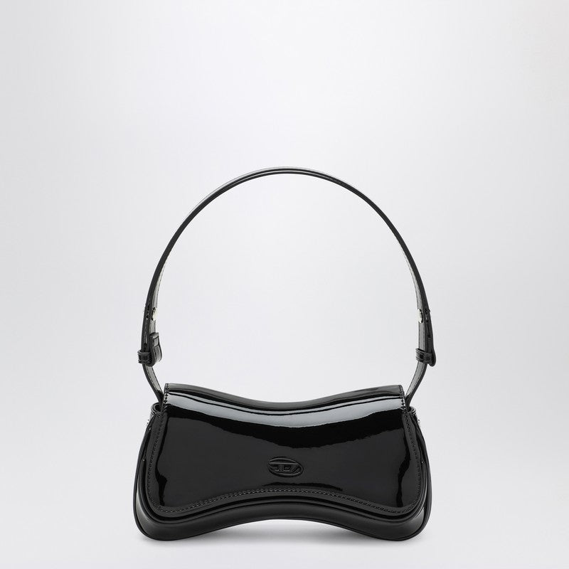 Sac Diesel Medium Play en cuir verni noir