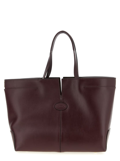 Tod's Tods Di Medium-Small Shopper Bag — Bordeaux