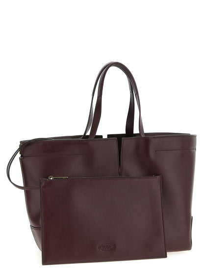 Tod's Tods Di Medium-Small Shopper Bag — Bordeaux