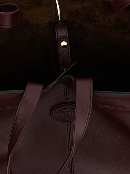 Tod's Tods Di Medium-Small Shopper Bag — Bordeaux