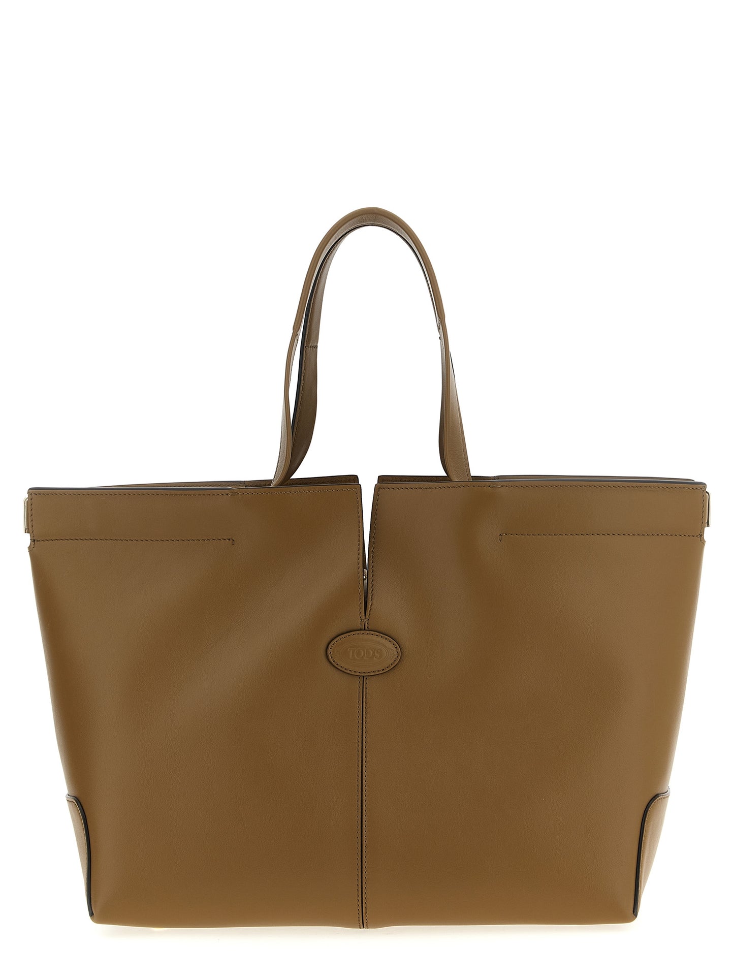 Tod's Medium-Small Di Bag Folio Shopper — Green Leather