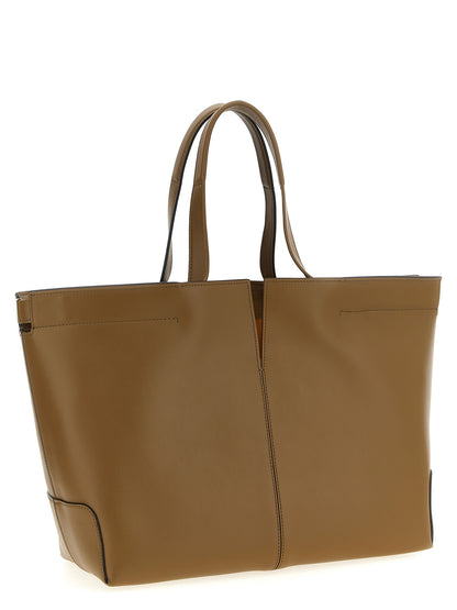 Tod's Medium-Small Di Bag Folio Shopper — Green Leather