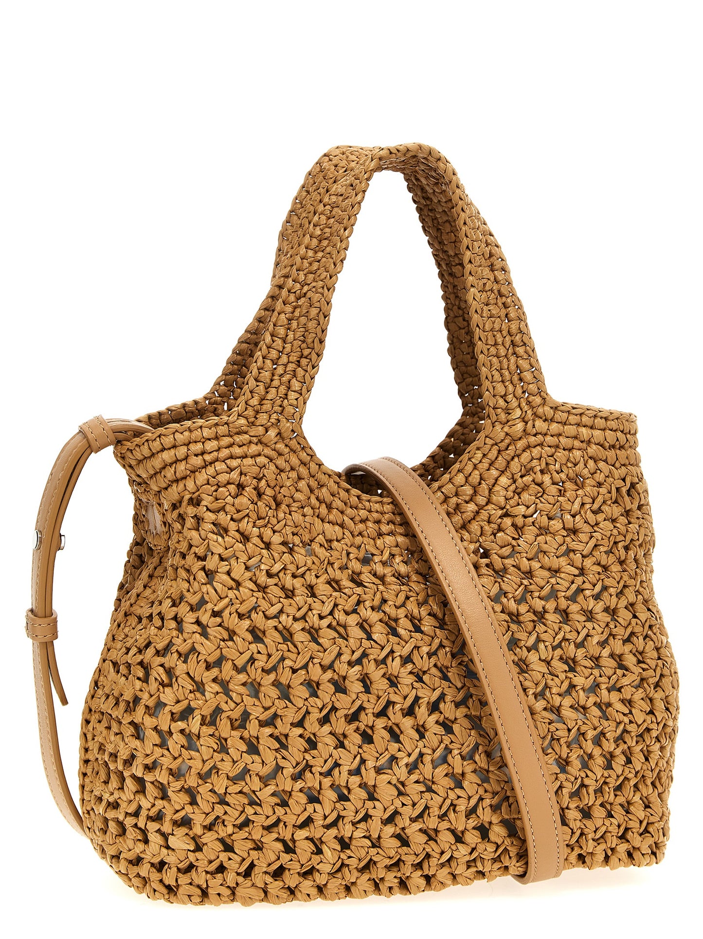 Tod's Small Raffia Shopper Bag — Beige Raffia Tote