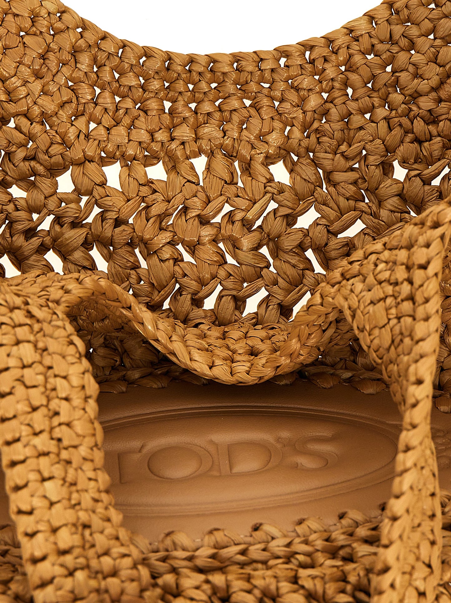Tod's Small Raffia Shopper Bag — Beige Raffia Tote
