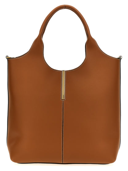 Tod's Small Ebr Shopping Bag - Brown Leather Shopper