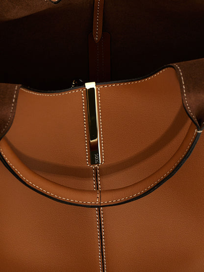 Tod's Small Ebr Shopping Bag - Brown Leather Shopper