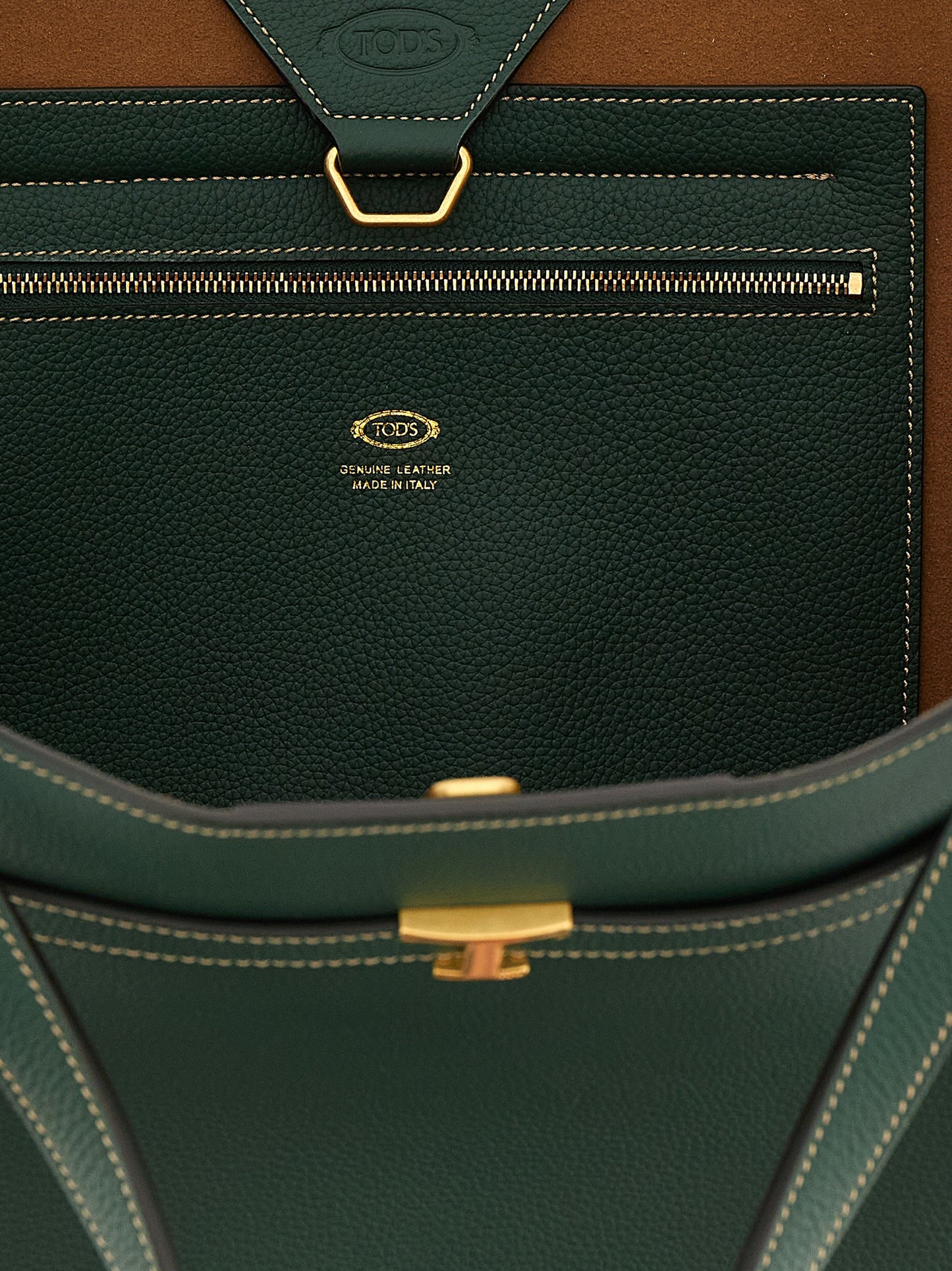 Tod's Medium Tim Shopping Bag — Green Shopper