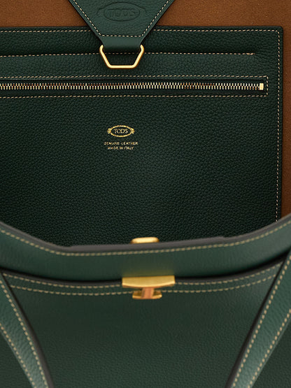 Tod's Medium Tim Shopping Bag — Green Shopper