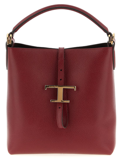 Tod's T Timeless Mini Bucket Bag — Handbag Bordeaux