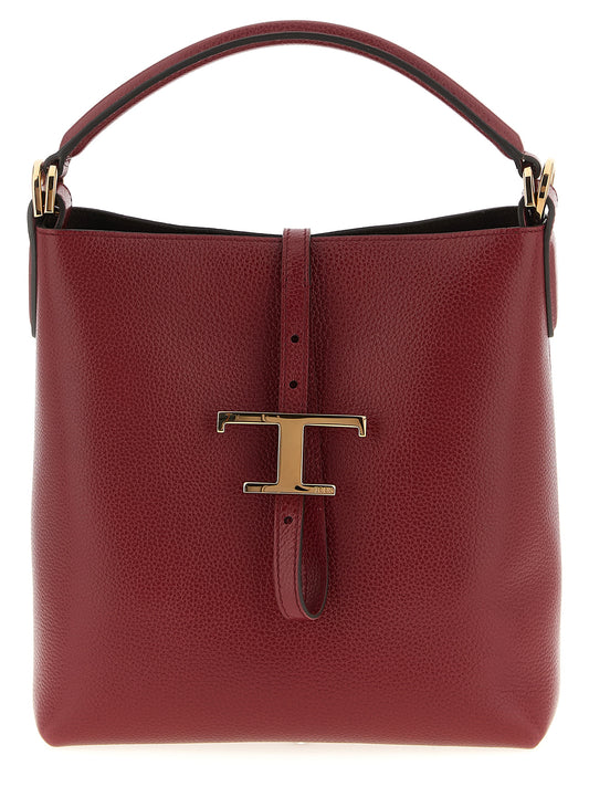 Tod's T Timeless Mini Bucket Bag — Handbag Bordeaux