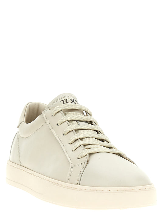 Tod's Allacciata Cassetta Sneakers for Men — White Luxury