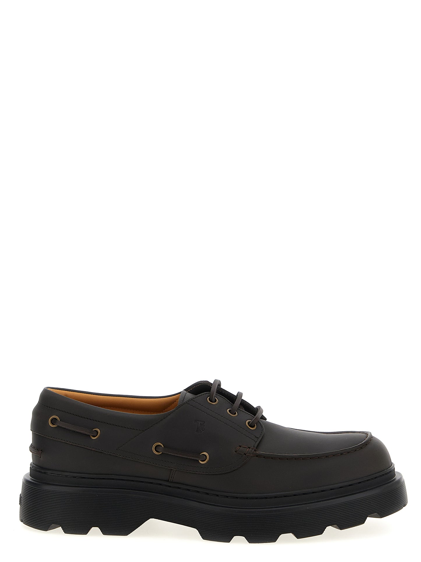 Tod's Leather Boat Shoe — Men's Moccasins, Brown