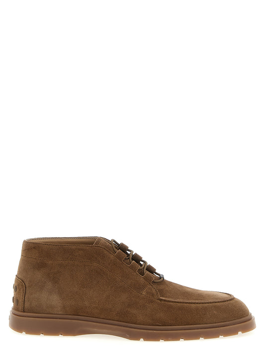 Tod's Polacchino Ankle Boots for Men — Beige Suede, From €390