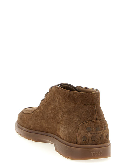 Tod's Polacchino Ankle Boots for Men — Beige Suede, From €390