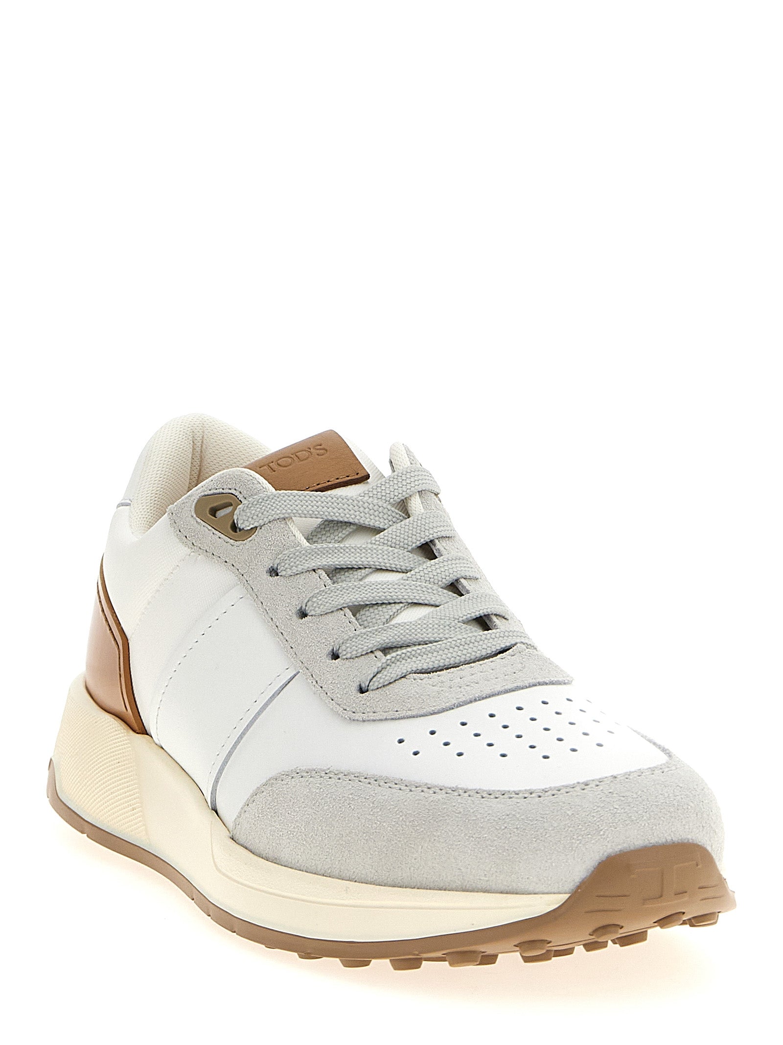 Tod's Running Sneakers for Men — White Leather & Suede