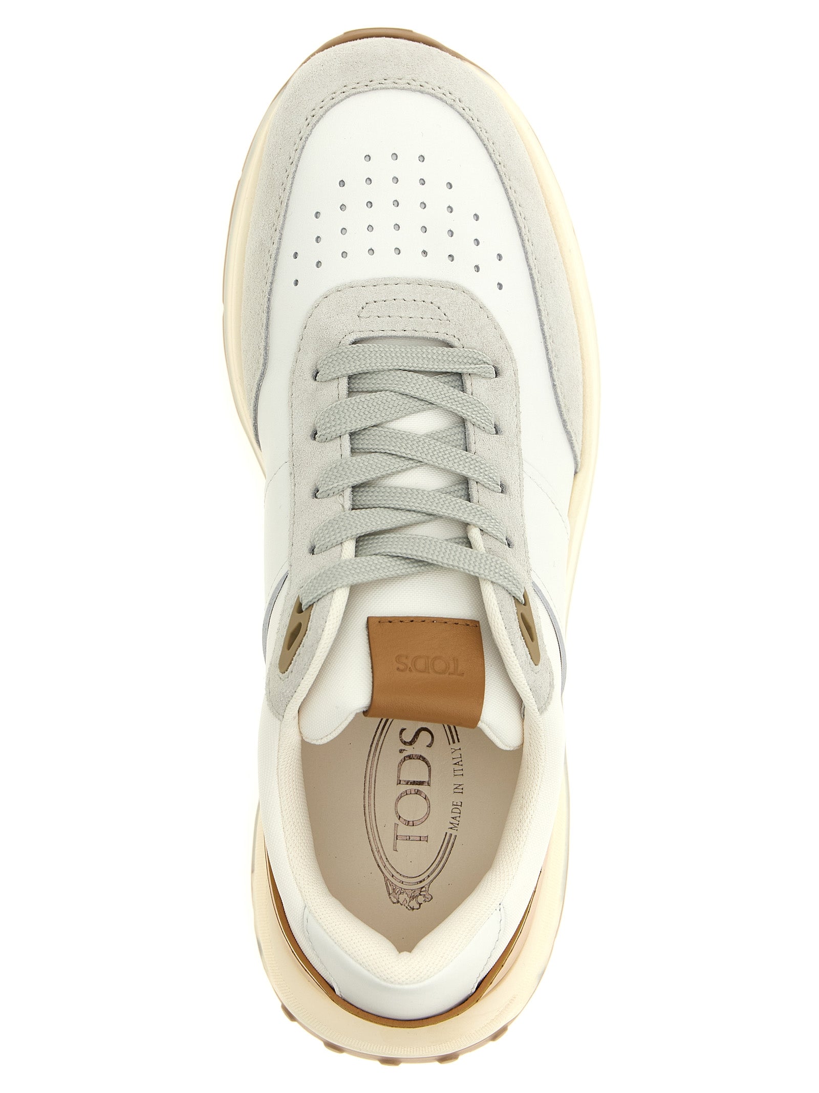 Tod's Running Sneakers for Men — White Leather & Suede