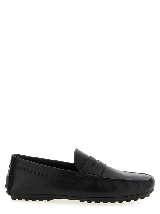 Tod's City Gommino Loafers — Black Moccasins for Men