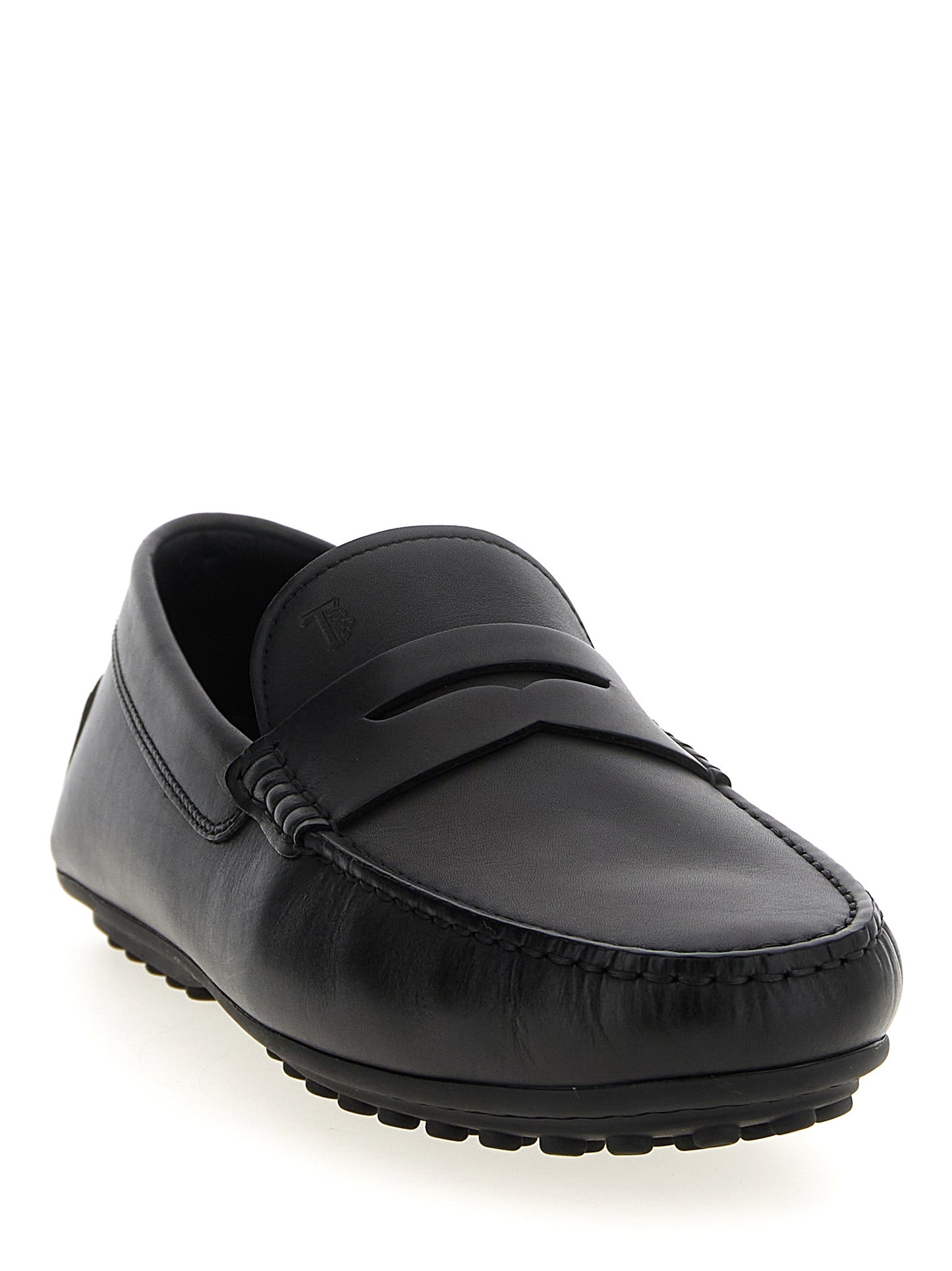 Tod's City Gommino Loafers — Black Moccasins for Men
