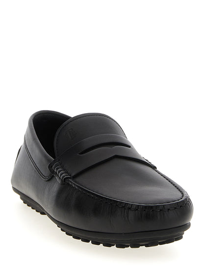 Tod's City Gommino Loafers — Black Moccasins for Men