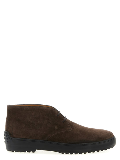 Tod's Winter Ankle Boots for Men — Suede Brown